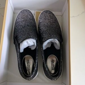 Michael Kors glitter boat shoes